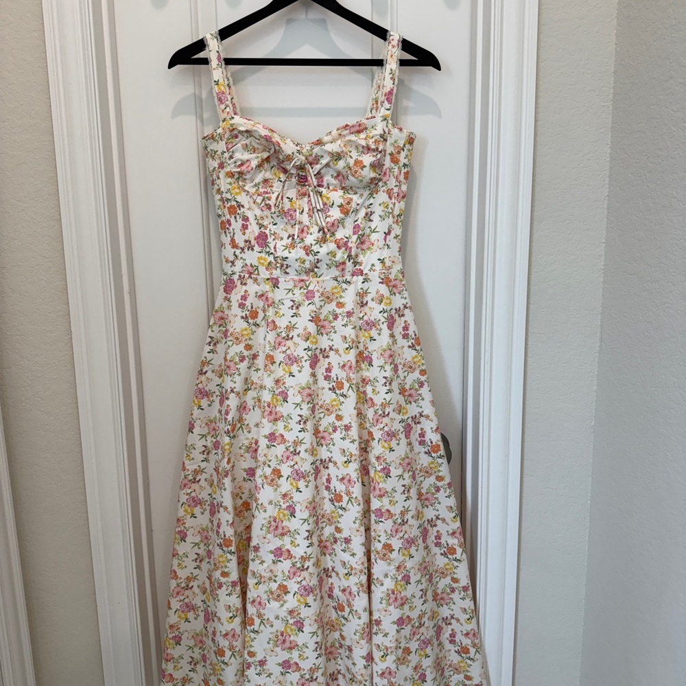 House of CB Ivory Meadow Print Sundress